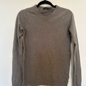 V-Neck Cashmere Sweater for Men - Taupe